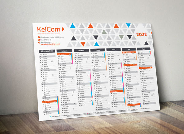 Bancaire Collection Kelcom Pantone Calendrier Personnalise