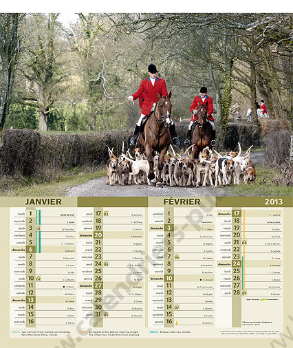 Calendrier publicitaire vide poches chasse et pèche, Nature Chasse et Pèche