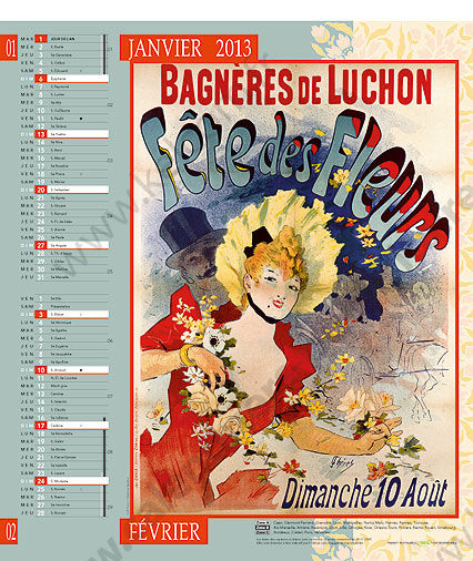 Calendriers publicitaires vide poches, Tourisme