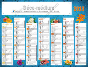 Calendrier de banque publicitaire déco, Medium Décobanque