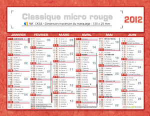 Calendrier publicitaire 2014, Classique Micro 2