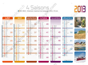 Calendrier publicitaire 4 saisons, Les 4 Saisons 2