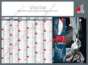 Calendrier publicitaire bateau, Voiles 2