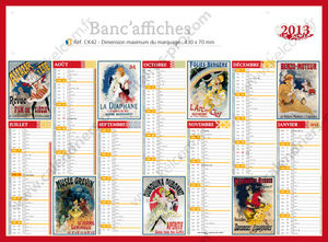 Calendrier publicitaire personnalisé affiches pub, Affibanque 2