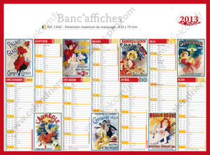 Calendrier publicitaire personnalisé affiches pub, Affibanque