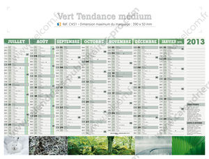 Calendrier publicitaire personnalisé cuisine, Medium Plaisirs Culinaires 2