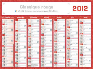 Calendriers publicitaire, Classique Maxi 2