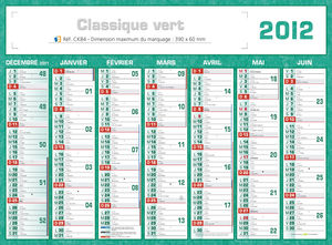 Calendriers publicitaire, Classique Maxi 4