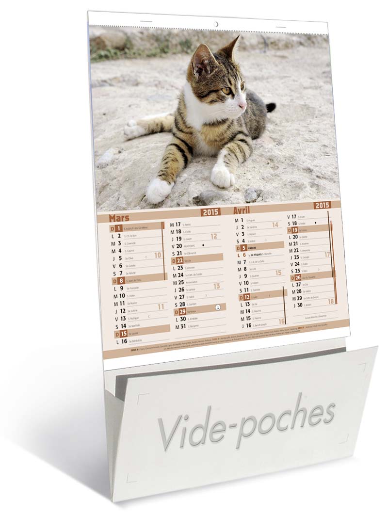 Calendriers Publicitaires Vide Poches Chats Chiens