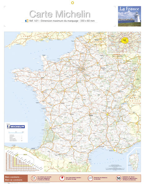 Calendrier publicitaire personnalisé France, Map Michelin