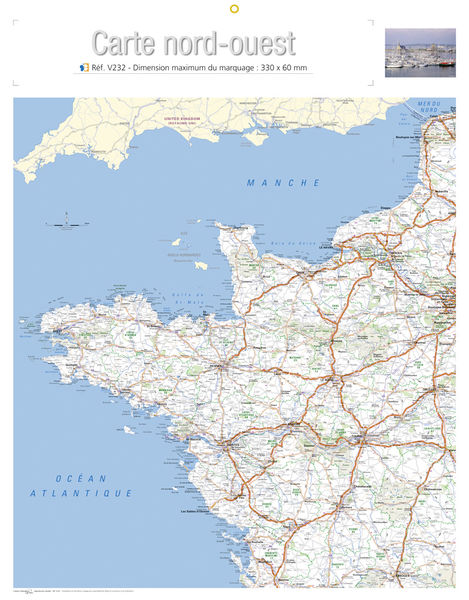 Calendriers bancaire publicitaires France, Map Nord Ouest