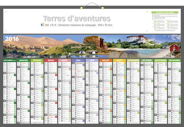 Calendriers entreprise, Maxi Aventures