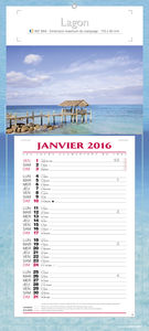 Blocs mensuels calendriers publicitaires, Lagon 1