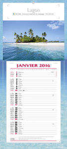 Blocs mensuels calendriers publicitaires, Lagon 2