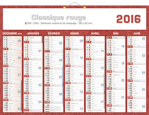 Calendrier bancaire 2011, Classique Couleurs 2