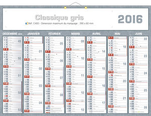 Calendrier bancaire 2011, Classique Couleurs 4