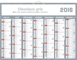 Calendrier bancaire 2011, Classique Couleurs 5