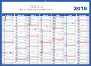 Calendrier bancaire publicitaire direct, Maxi Direct