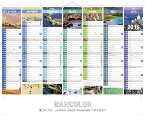 Calendrier entreprise à personnaliser, Coloribanque