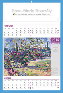 Calendrier publicitaire à personnaliser artiste, Rose-Marie Bourrély 3