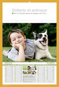 Calendrier publicitaire animaux, Enfants et animaux 5