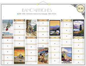 Calendrier publicitaire personnalisé affiches pub, Affibanque