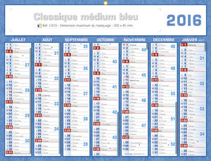 Calendrier publicitaires, Classique Medium 1