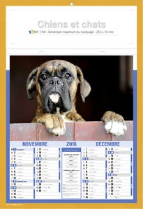 Calendriers publicitaires chats, Chiens et Chats 4