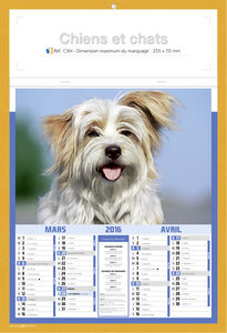 Calendriers publicitaires chats, Chiens et Chats