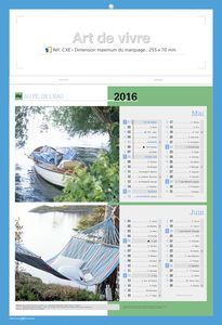 Calendriers publicitaires en bloc, Art de Vivre 1