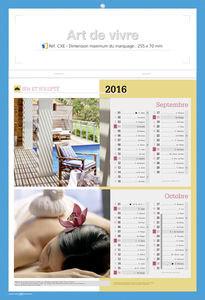 Calendriers publicitaires en bloc, Art de Vivre 3