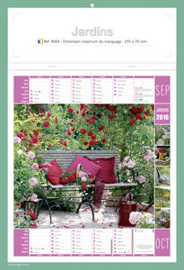 Calendriers publicitaires jardins, Jardins  4