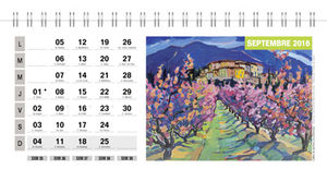 Chevalet calendrier publicitaire peinture, Chevalet Paysages et Peintures 10