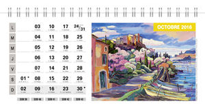 Chevalet calendrier publicitaire peinture, Chevalet Paysages et Peintures 13