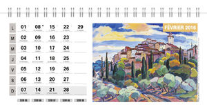 Chevalet calendrier publicitaire peinture, Chevalet Paysages et Peintures 19