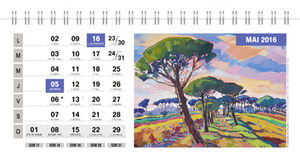 Chevalet calendrier publicitaire peinture, Chevalet Paysages et Peintures 2