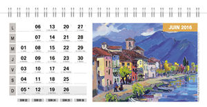 Chevalet calendrier publicitaire peinture, Chevalet Paysages et Peintures 4