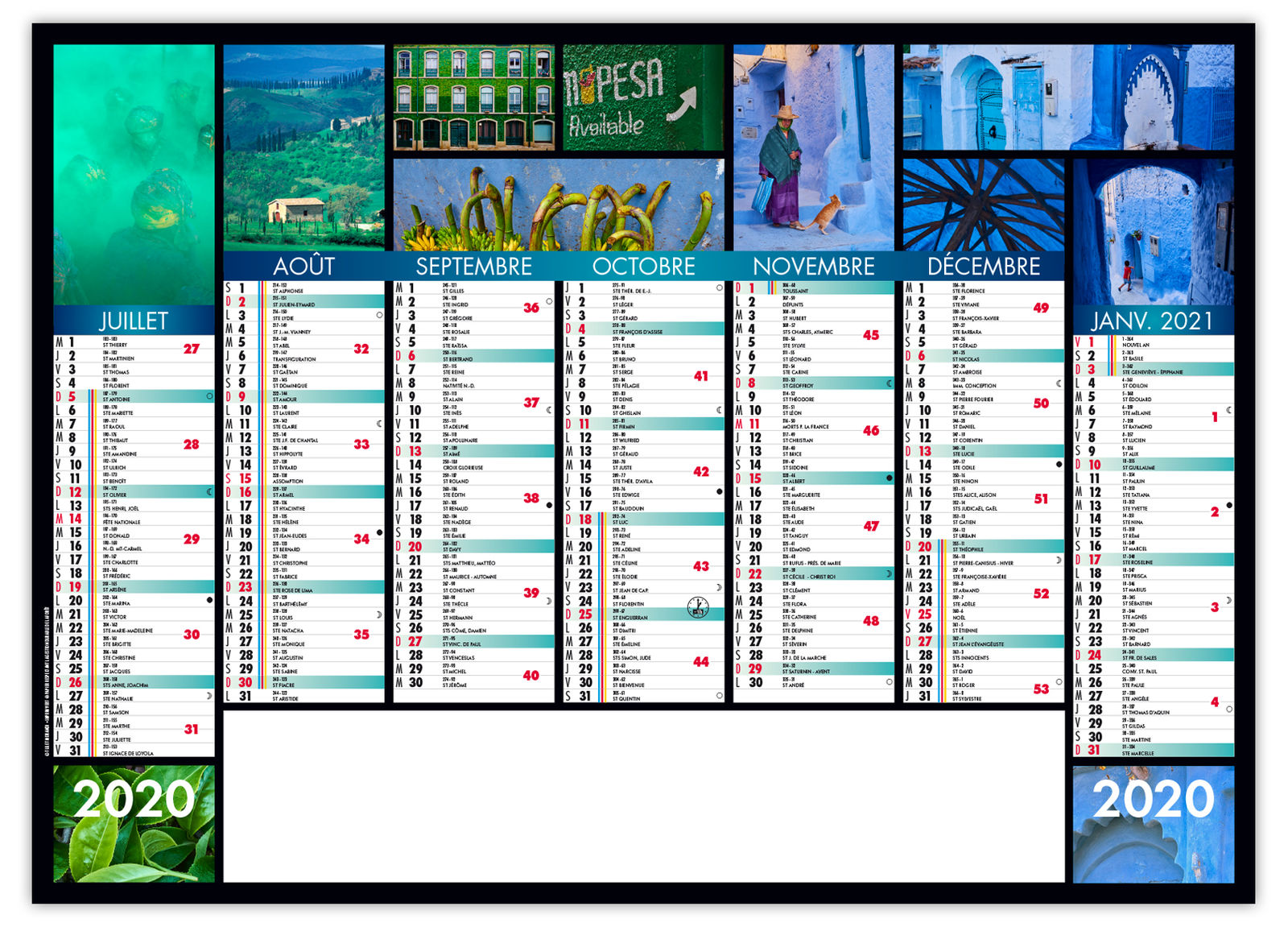 Calendrier bancaire personnalisable micro : Caméleon léger souple