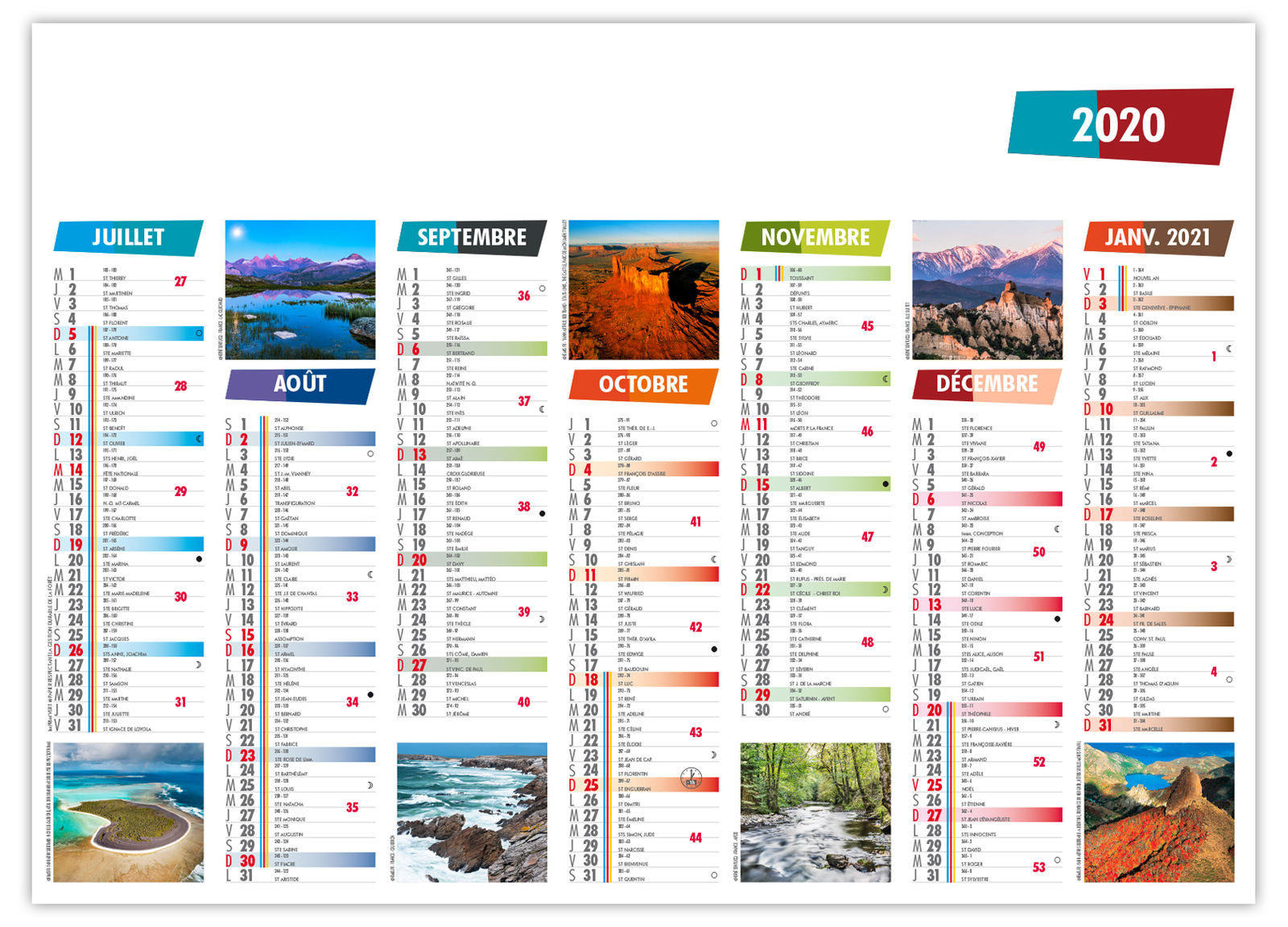 Calendrier bancaire personnalisable micro : Emilien léger souple