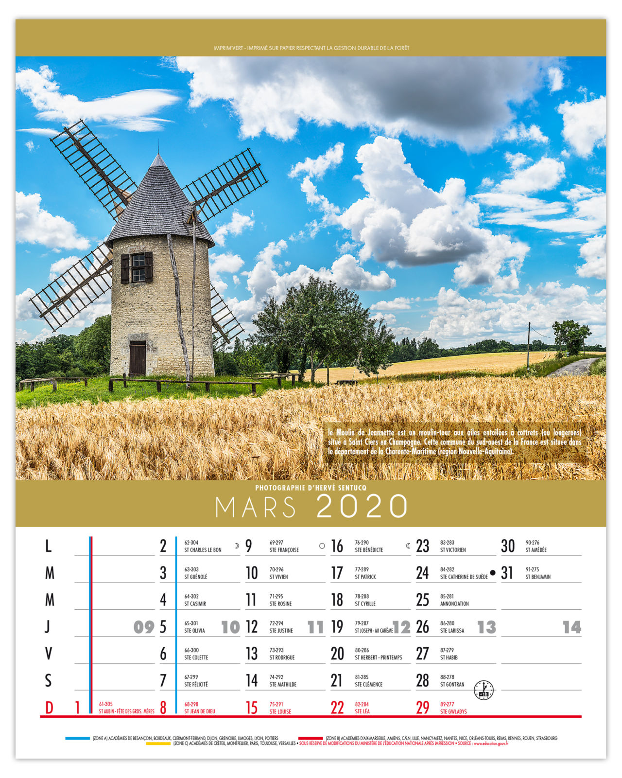 Calendrier Personnalisé Bloc Illustré Spirale Céline 210x330mm