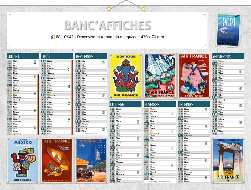 calendrier publicitaire personnalisé affiches pub