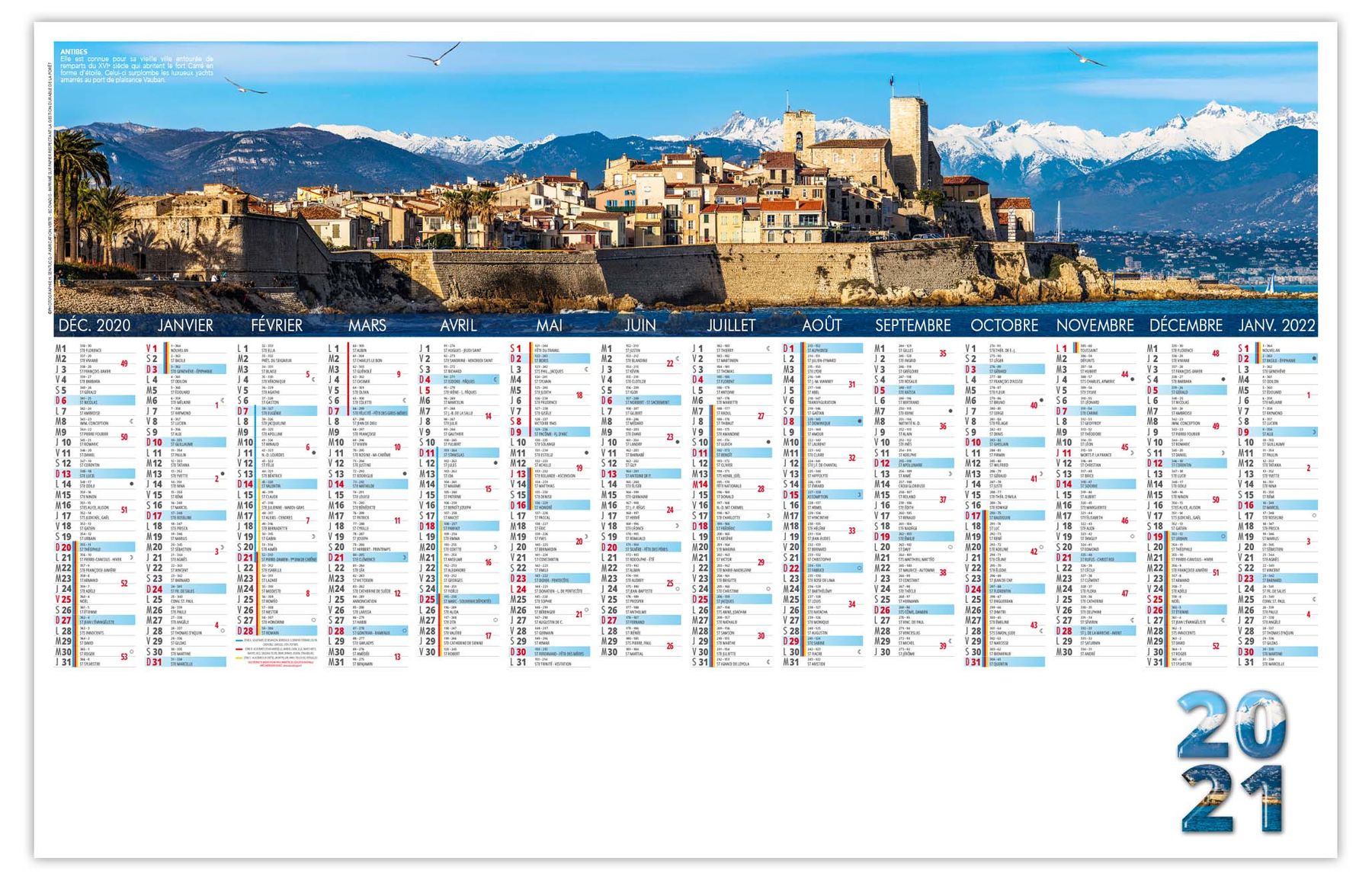 Calendrier bancaire personnalisable cote d azur 430x310 | Calendriers