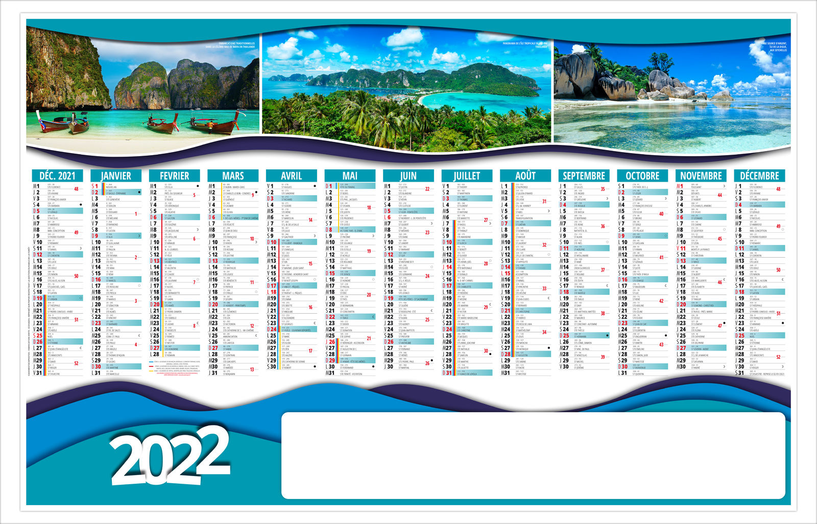 Calendrier bancaire publicitaire planete 470 x 290 | Calendriers