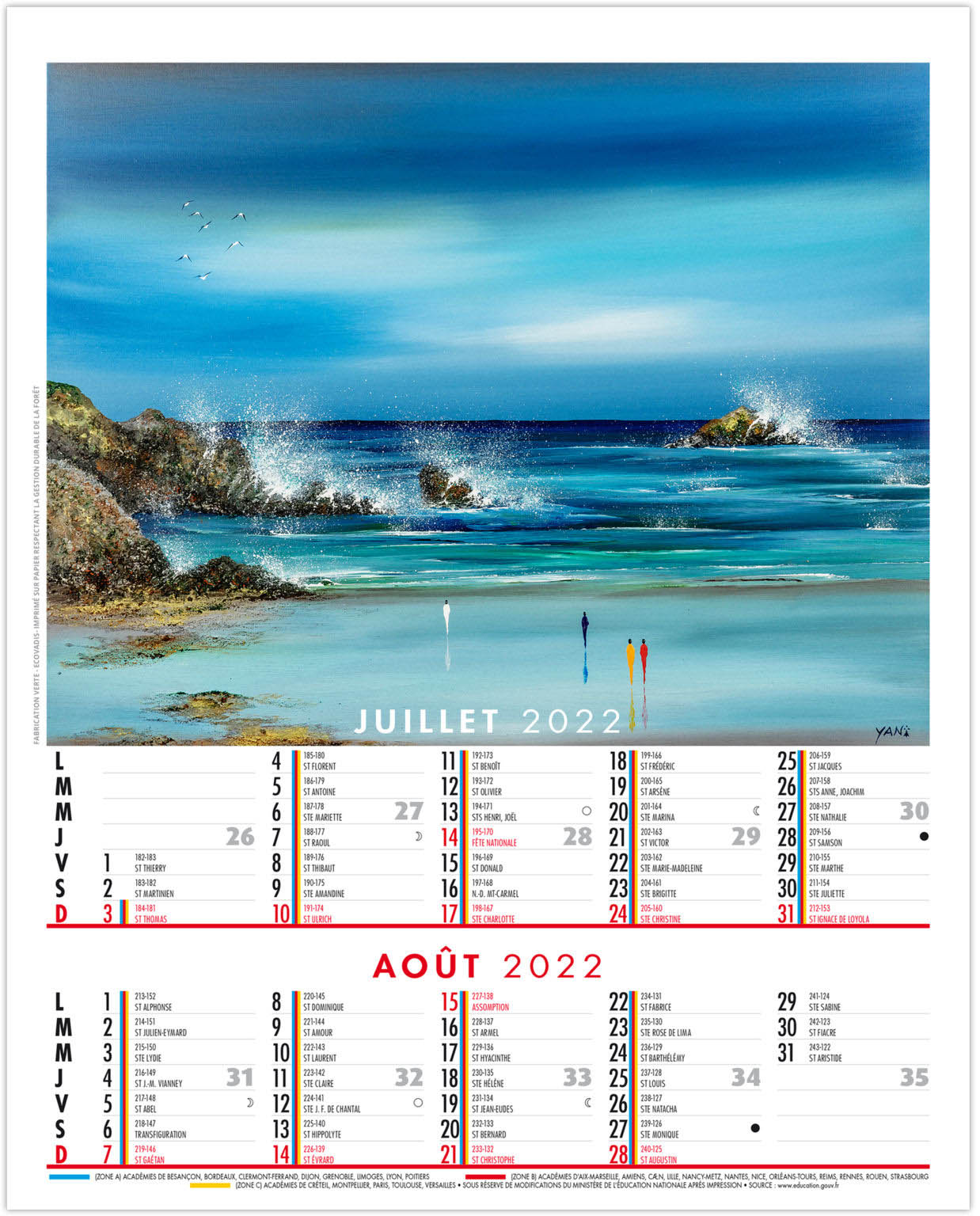 Bloc Personnalise Diane 210 X 330 Calendriers Publicitaires Paysages