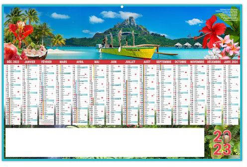 Calendrier Bancaire Personnalisable Paradisiaque 470 X 290 ...