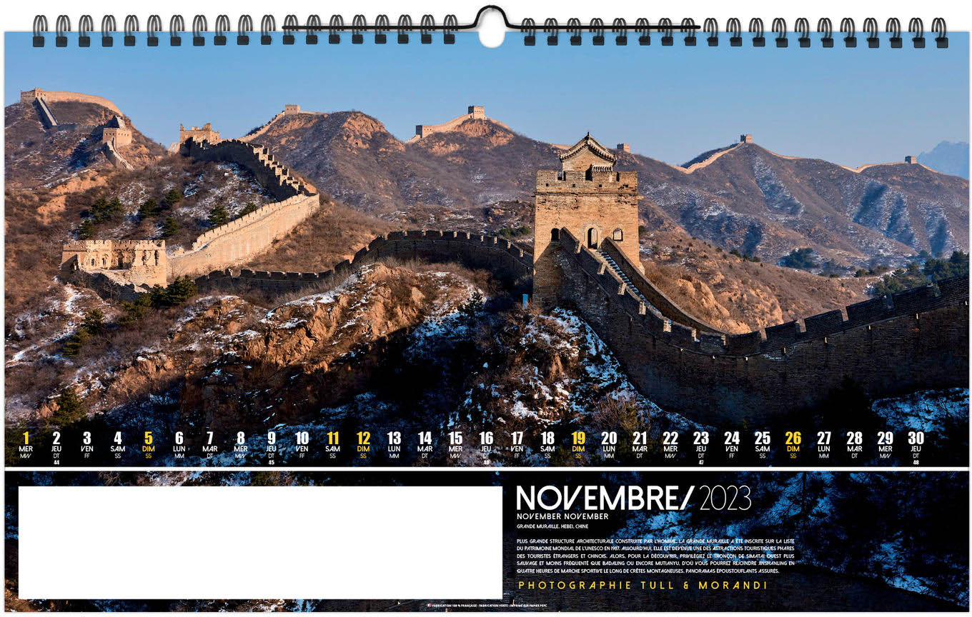 Calendrier Personnalise Illustre Destinations 13 Feuillets 600x360