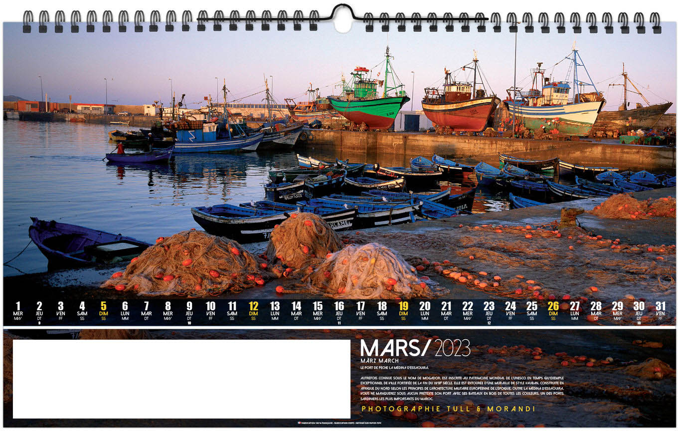 Calendrier Personnalise Illustre Destinations 13 Feuillets 600x360