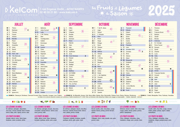 Fruits et Légumes - Calendrier personnalisé 1