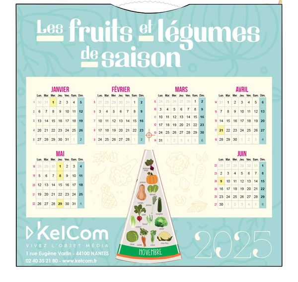 Fruits et Légumes rotatif - Calendrier Personnalisé 1