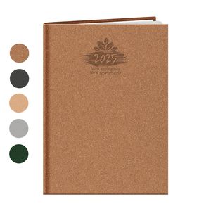 Agenda personnalisé A4 : Agenda personnalisé Eco large Marron